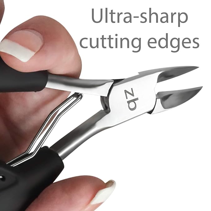 Zizzili Basics Toenail Nipper for Thick or Ingrown Nails – Large Easy-Grip Handle, Sharp Stainless Steel Toenail Clippers for Seniors & Home Pedicure Care