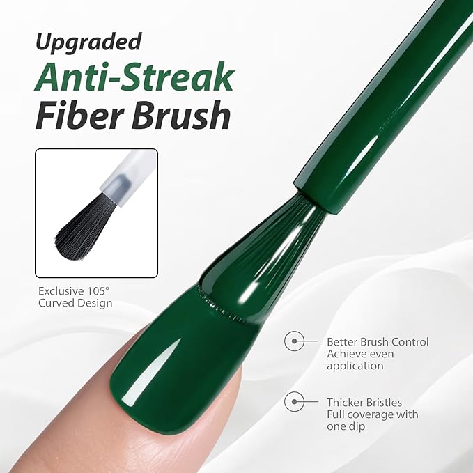 Makartt Ultra-Pigmented Green Gel Nail Polish 15ml One N'Done Gel Polish One-Coat Soak Off High-Gloss Ceramic Shine, Salon-Grade UV Nail Art Manicure DIY Salon Home - Evergreen Mood