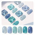 GAOY Jelly Blue Gel Nail Polish Set, 6 Transparent Colors, UV Light Cure Gel Polish for Salon and Nail Art DIY at Home
