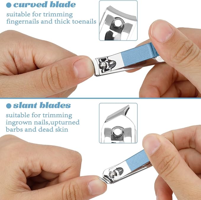 Nail Set,Toenail Clippers,Nail Kit for Beginners with Everything,Nail Scissors,Nail Clippers for Seniors,Manicure and Pedicure Kit,Nail Care Kit,Manicure Set Women,Tweezers for Men,Metal Nail File