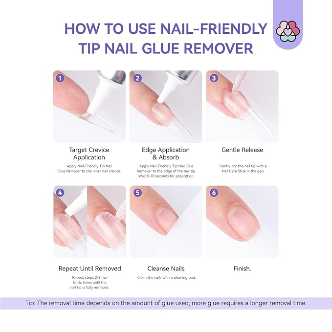 SAVILAND 10g Semi Solid Nail Glue Gel with 10ml Quick Remover for Press On Nails Tips No U V Lamp Needed 30-Day Long-Lasting Fast Removal No Curing Home Professional Nail Art Tools SSProTip X