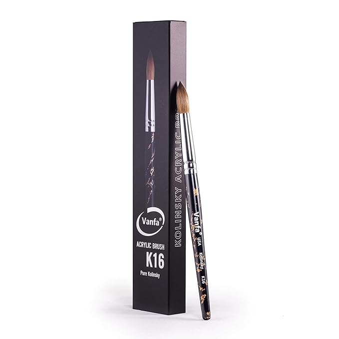 VANFA Acrylic Nail Brush with Pure Kolinsky Hair K16