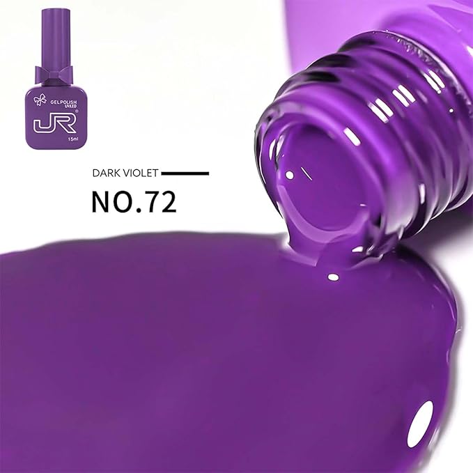 JR 9pcs 15ml Nail Gel Polish Set Purple Gel Polish Kit UV LED Soak Off Polish Home DIY Nail Art Gift H