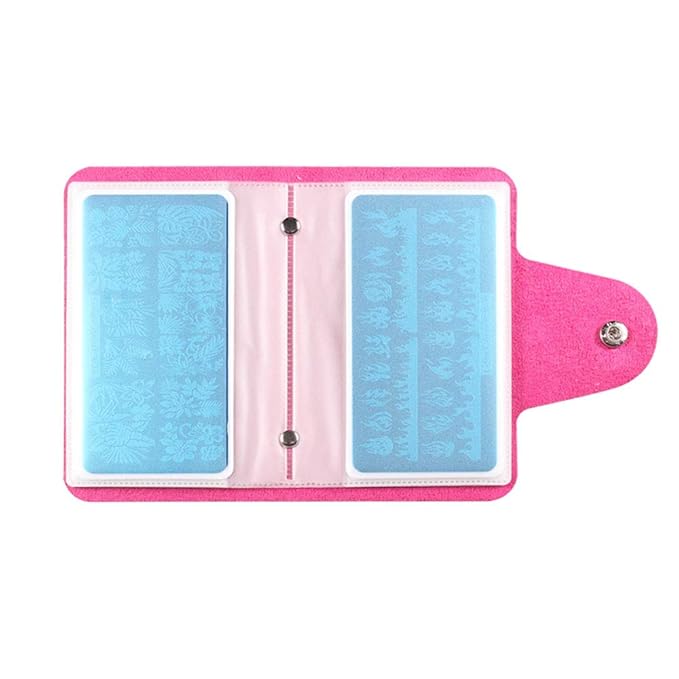 13pcs Stamping Nail Art Plates set 8 Stamping Plates with 2Stamper 2Scraper 1storage bag Nails Art Stamping Plate Scraper Stamper Set Leaves Flowers Animal Design Nail Template Image Plate