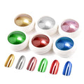 Chrome Nail Powder Set 6 PCS - Metallic Mirror Glitter Nail Art Decoration Powder,Professional Red Green Gold Blue Chrome Pigment for DIY Manicure,Salon Use