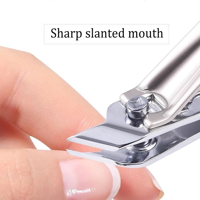 Nail Clipper Set, 4PCS Stainless Steel Toenail Clippers for Thick & Ingrown Nails - Nail Clippers for Men & Women, Heavy Duty Grooming Kit with Nail File