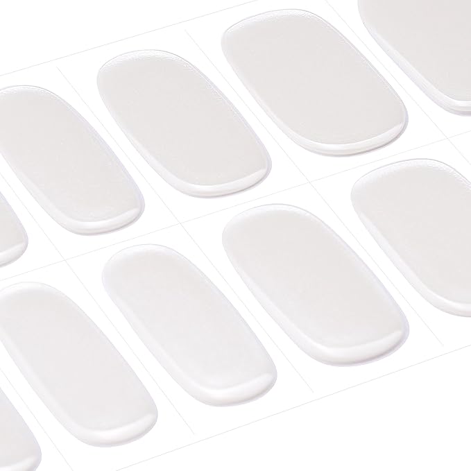 DANNI & TONI Semi Cured Gel Nail Strips Pearl White (Pearl Velocity) Mirror Gel Nail Wraps 28 Stickers
