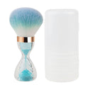 Nail Dust Brush for Acrylic Nails,Soft Brush Nail Art Dust Powder Remover Brushes Nail Art Dust Powder Remover Brush with Sequins and Dandle for Nails Soft Nail Duster Brush(Blue)