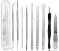 Ingrown Toenail File and Lifters Set(9pcs), Professional Pedicure Tool Toenail Grooming Kit, Ingrown Toenail Treatment Pedicure Kit, Under Nail Cleaner Tools (9PCS)