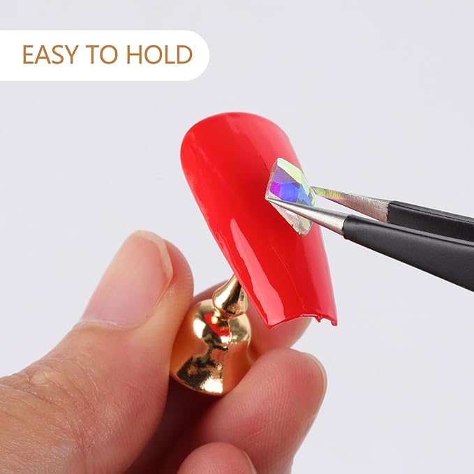 Tbestmax 4 Sets Nail Stand for Press on Magnetic Nail Tip Holder Nails Art Display Stand Wood Fake Nail Holder