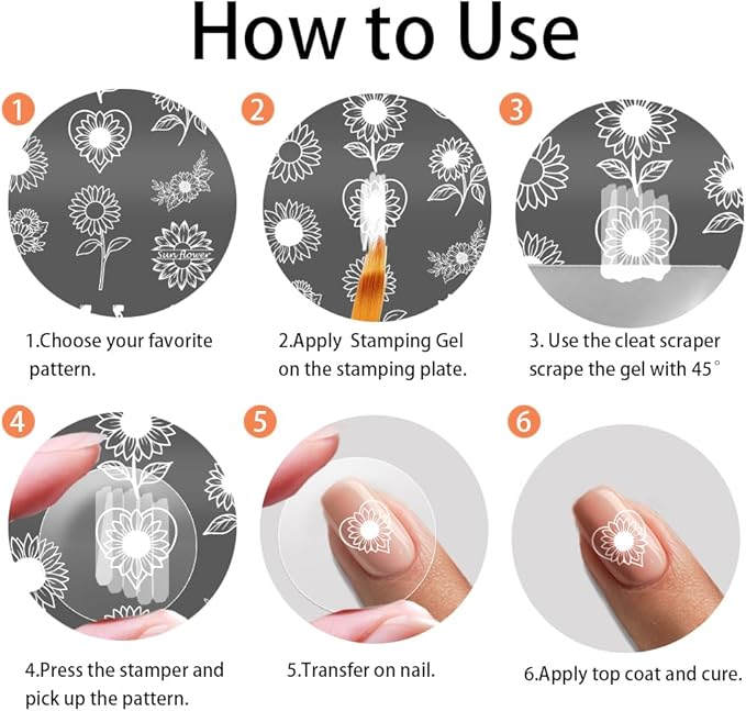 PH PandaHall 3pcs Sunflower Nail Stamping Plate Cowboy Boots Hat Nail Stamper Cactus Nails Arts Stencils Western Nails Art Design Stainless Steel Manicure Image Plates for Women DIY Manicure Salon