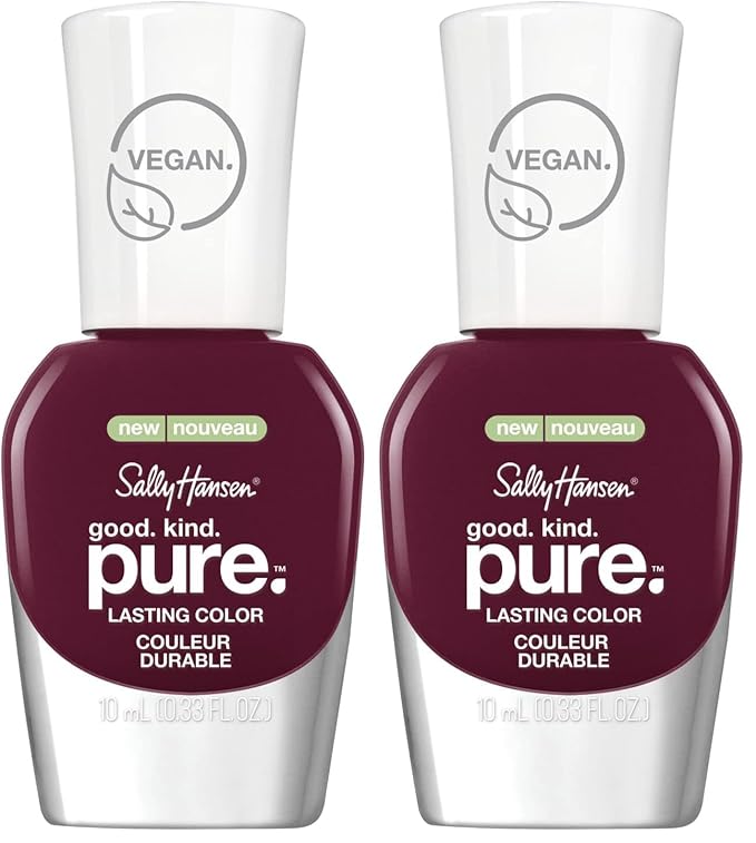 Sally Hansen Good Kind Pure Vegan Nail Polish, Beet It, 0.33 Fl Oz, Packaging May Vary (Pack of 2)