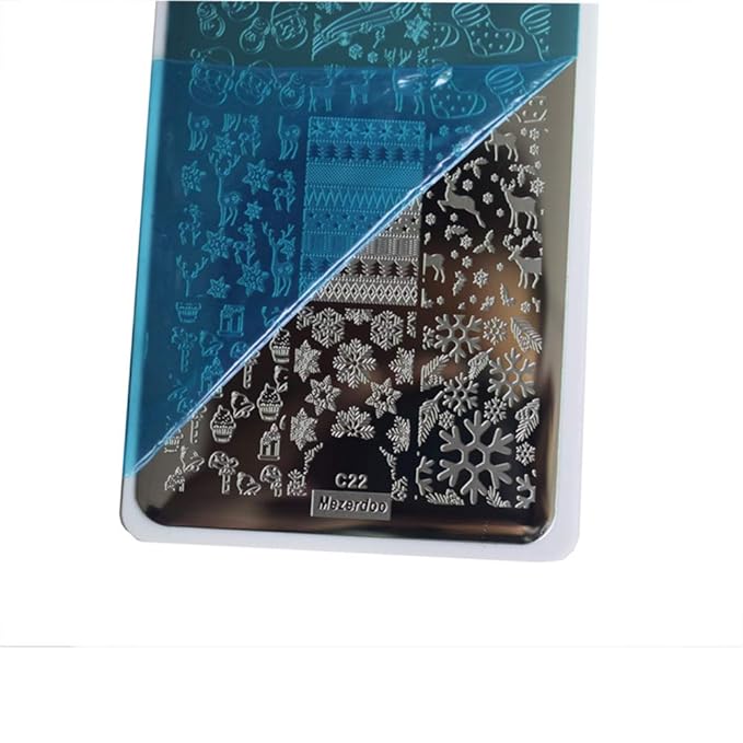 Mezerdoo 10Pcs Animal Plants Fruits Nail Stamping Plates Flower Pretty Girl Multi Styles Nail Art Stamping Image Plate Cute Dogs Hippocampus Design Nail Stamp Template