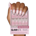 Glamnetic Press On Nails - First Kiss Fake Nails | Short Almond Neutral Pink Nails with a Glaze Finish | 15 Sizes - 30 Nail Kit with Glue
