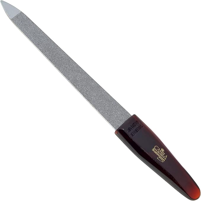 CS16 Sapphire Metal Nail File for Natural Nails Fingernail and Toenail Care, 3.5" Double Sided Coarse and Fine for Manicure and Pedicure
