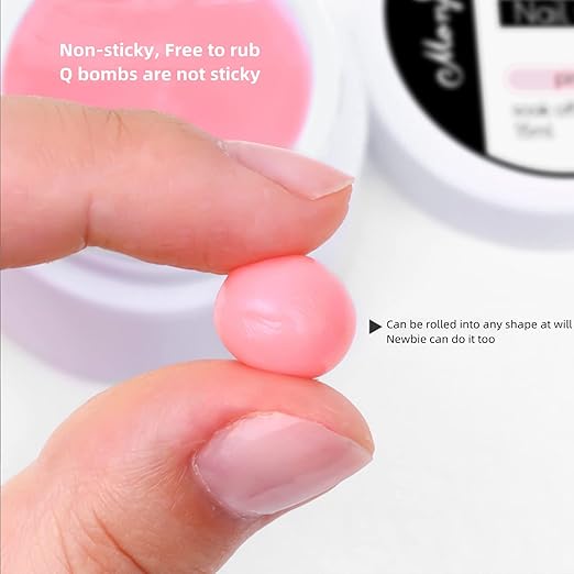 Better Non-Stick Hand Extension Glue,3 Colors Solid Nail Glue Gel Can Be Shaped at Will,Nail Tips Glue Gel for Acrylic Nails and Nail DIY Use,Need UV/LED Lamp Cure (White&Nude&Coral)