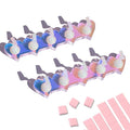 ANGNYA 2 Set Heart-shaped Nail Holder for Press On, Aurora Nail Stand with Reusable Adhesive Putty Clay Strong Magnetic Display Art Stand