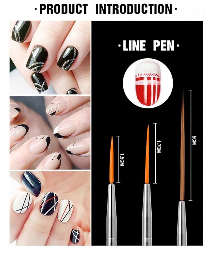 YIMART 20PCS Nail Art Design Dotting Painting Drawing Polish Brush Pen Tools