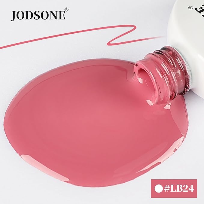 JODSONE Pink Swirl Nail Art Liner Gel Polish,10ml Classic Color 3D Nail Art Pens Effect Nail Print Design with Thin Brush for French Tips Manicure Painting DIY at Home - LB24