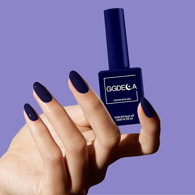 15ml Royal Blue Gel Nail Polish, Dark Blue Gel Polish, Navy Color Same Color Same Bottle, Deep Cobalt Colour High Gloss U V Soak Off Nail, DIY Sparkle Manicure Salon
