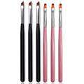 JERCLITY 6pcs Ombre Nail Brushes Set French Tip Nail Brushes UV Gel Painting Nail Gradient Brush for Nails Nail Polish Brush Gel Builder Brush Nail Art Tools Nail Clean Up Brush for Nail Art