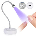 SAVILAND Gooseneck UV Light for Gel Nails: Touch Switch 12W U VNail Lamp 5S Quick Drying LED Flash Cure Lamp Rechargeable Gel Flash Cure Light 3 Timers Setting 360° Adjustable Home Salon Manicure