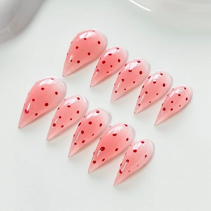 Handmade Press on Nails Curved Medium Eagle Claw False Nails White Nail Press ons Muti-Layer Gel Luxury Dragon Claw Handmade Nail Cute False Nails for Women (Size S)