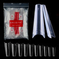 Clear Coffin Acrylic Nails-Fake Nail Coffin Shape Long 500PCS Half Cover Shaped Ballerina Nails Tips,DIY Nail Salon Art 10 Size with Bag