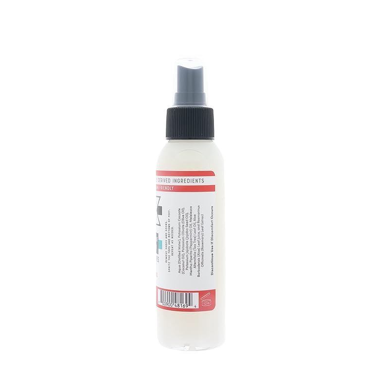 Rinse Bath & Body Peppermint Foot Spray - 4oz Handmade All Natural Cooling Foot Spray with Tea Tree Oil and Essential Oils, Vegan, Non-GMO, Gluten Free, Deodorizing Peppermint