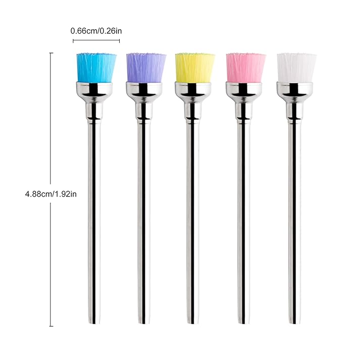 Acycoin2A 5PCS Nail Drill Bit Cleaning Brushes for Nail Electric Drilling Machine Cutter Dust Remover Nail Art Tool