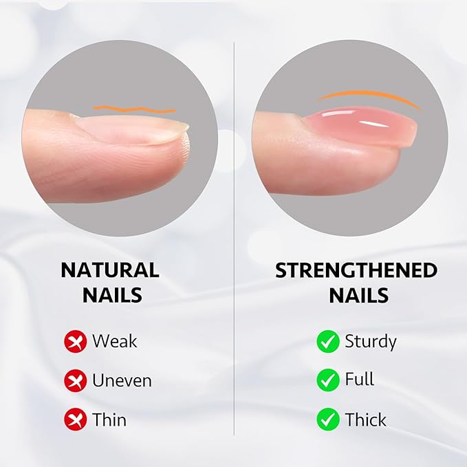 GAOY Builder Gel for Nails, 16ml Nail Strengthener in a Bottle, Nail Extension Hard Gel, Soak Off Long Lasting UV Light Cure, 1964 Quartz Pink, Base Coat Top Coat Needed