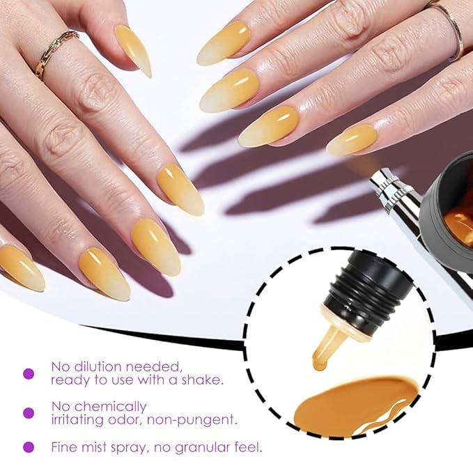 FAVAI 6 Colors Airbrush Gel Nail Polish 6 * 15ml - Vintage Collection (#V), Gel Polish Art Manicure Salon DIY at Home for Women, Ombre Nail Polish