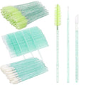 300 PCS/Sets Eyelash Extension Supplies Disposable Micro Swab Brush Match Eyebrow Spoolie Lip Brush Mascara Wand Applicator Mascara Applicator eyelashes Tool (all green handle)