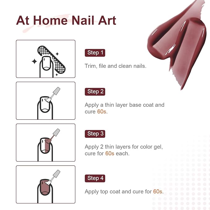 JODSONE 16.5ml Dark Brown Gel Polish U V Soak Off Nail Lacquer for Salon Quality Manicures at Home Long Lasting Dark Brown Polish for Romantic Nail Art Designs