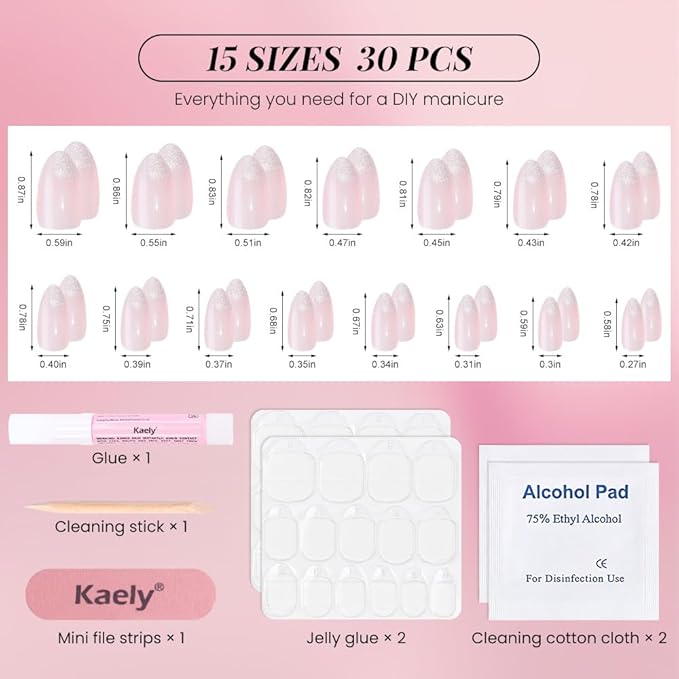 Cat Eye Ombre Pink Press On Nails Short Almond 30 Pcs, Designer Reusable Acrylic Fake Nails with Glue, Glossy Soft Gel Nails Wedding and Party, Stick On Glue On Nails, Nails fro Women Gift