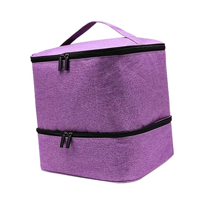 Double Layer Nail Polish Organizer Bag, Gel Nail Polish Organizers and Storage Box for Nail Varnish