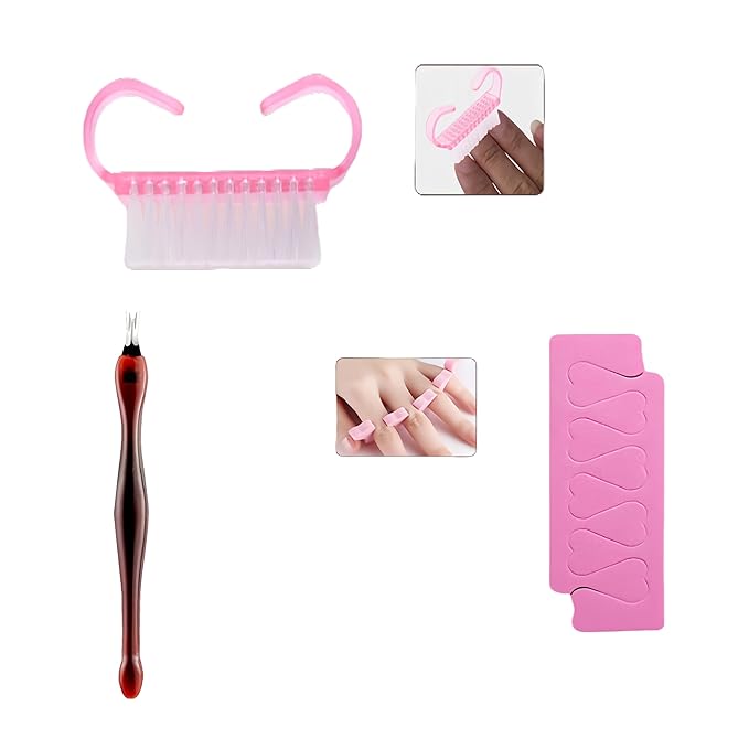 Professional Nail Care Kit,Nail Files 100/180,Nail Buffer Block,Cuticle Nippers,Cuticle Trimmer,Cuticle Pusher,Nail Art Tools,Pedicure & Manicure Tools,Nail Prep Kit,Manicure Kit for Women