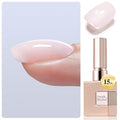 Double Rhythm 0.52 Oz Rubber Gel Polish Nail Strengthener Builder in a Bottle for Thickening Extension Hard Structure Glue (Nude Pink 8 in 1-3)
