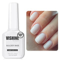 Vishine Milky White Rubber Builder Base Gel Nail Polish, 6 in 1 Builder for Strengthen Apex Building Extension Long Lasting Protect U V Cured Color Based Manicure for Fragile Nails Art Home Salon R061