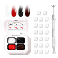Finger Secret 4 Colors Set Ombre Pat Gel Nail Polish,Pat Painting Gradient Blooming GelS with 20pcs Nail Sponges for Gel Paint for Nails Art can be Painted in Salon or Home Use(k11)