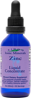 Eidon Ionic Minerals Liquid Zinc Concentrate - Ionic Zinc Sulfate Supplement Drops for Men, Women, & Kids, Support Immune System, Hair and Skin, Liver and Kidney Health - 2 oz