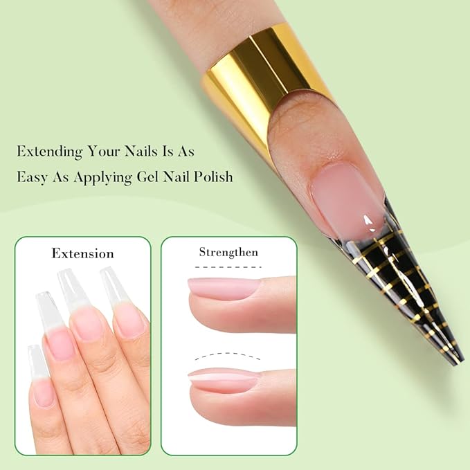 AIMEILI Hema Free Builder Base Gel Clear Builder Nail Gel for Nails Extension Soak Off U V LED Gel Polish 15ml