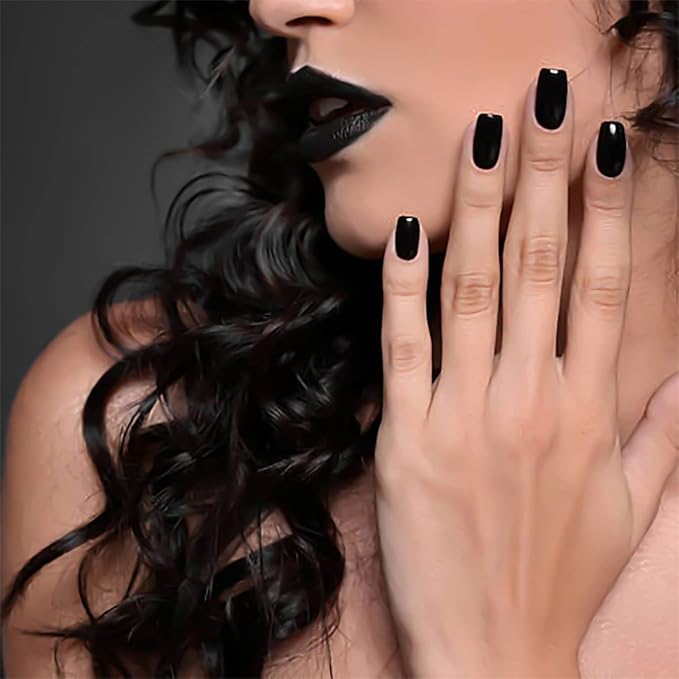WOKOTO 20 Sheets 280 Pieces Dark Solid Nail Polish Strips For Women Solid Gel Nail Stickers Nail Polish Wraps Black Nail Stickers Full Nail Wraps Stick On Nails Polish Stickers Press On Gel Nails