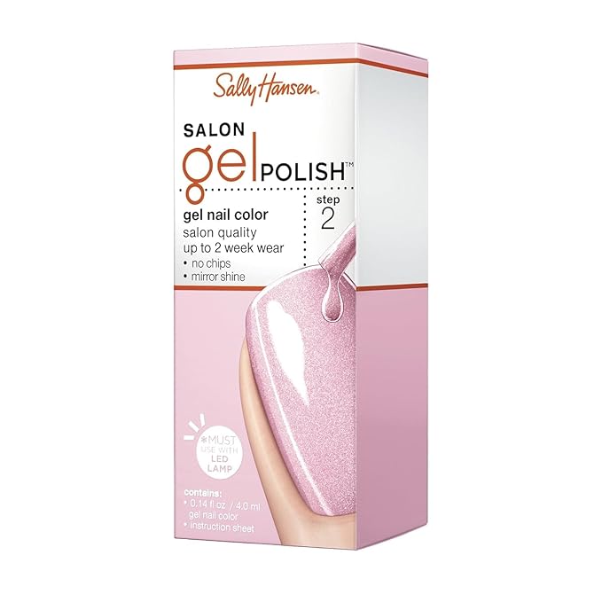 Sally Hansen Salon Pro Gel Nail Polish Lacquer, Rosey Cheeks, 0.24 Fl. Oz.