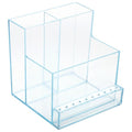 Makeup Brush Holder Nail Drill Bits Nail Drill Grinding Bit Holder Art Polishing Machine Display Storage Box Nail Art Tools Organizer for Nail Salon Blue Makeup Brush Holder Nail Drill Bits