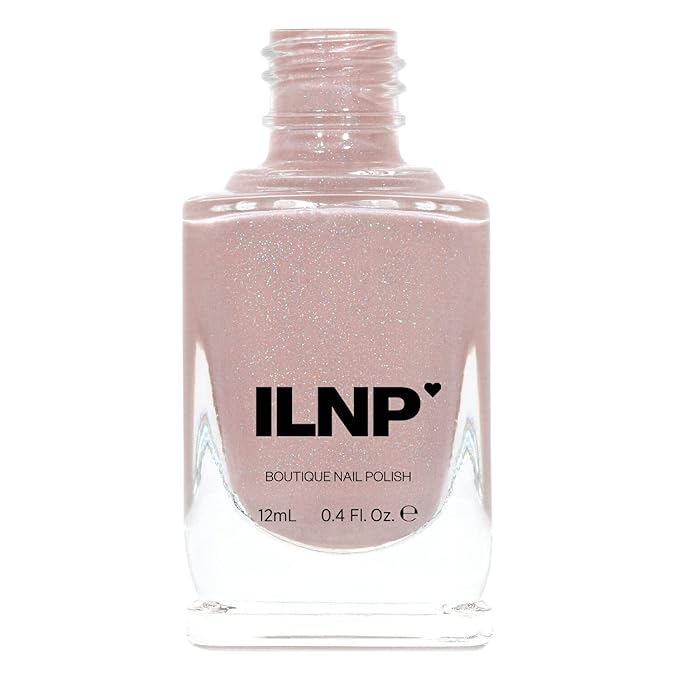 ILNP CEO - Dusty Pink Neutral Nude Nail Polish, Subtle Holographic, Chip Resistant, 7-Free, Non-Toxic, Vegan, Cruelty Free, 12ml