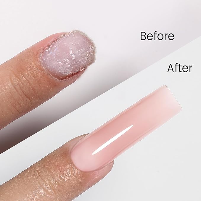 50g Builder Gel for Nails, Long-Lasting Soak-Off Nail Extension Gel for Beginners & DIY Home Salon Manicure(YMH003-Light Nude Pink)