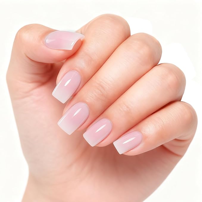 Vishine 16ml Jelly Nude Pink Rubber Base Builder Gel, 6 in 1 Rubber Base Gel Polish For Nail Thickening, LED Nail Lamp Cured Nail Strengthener Extension Color Base Gel In A Bottle R065