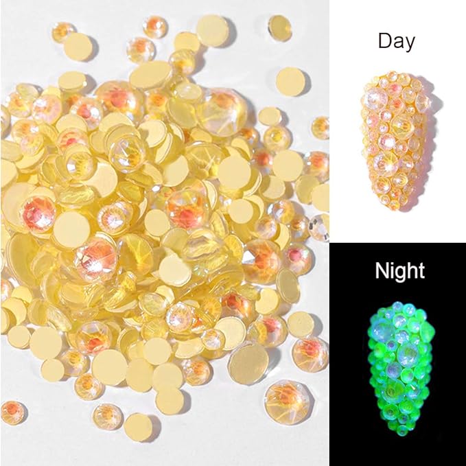 3D Luminous Nail Art Rhinestone Gem Kit Party Theme Luminous 4 Pack(Luminous 1)