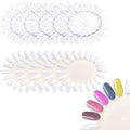 10Pcs False Nail Swatches Wheels Nail Polish Display Wheel Nail Display Color Sample Swatch Wheel Plastic Nail Art Color Tester Wheels for Manicure Swatches Color Show